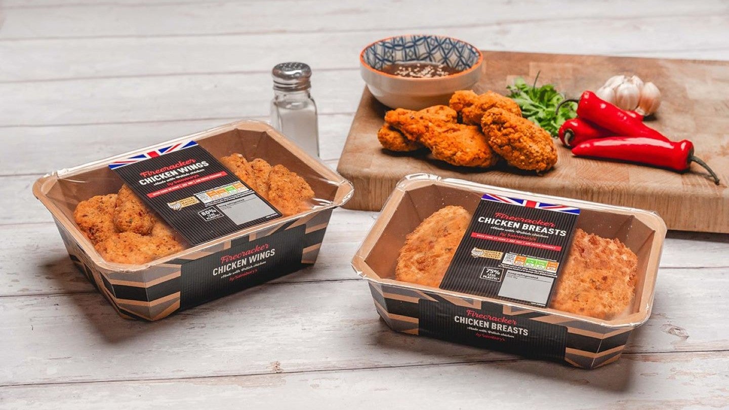 Paperboard tray achieves major plastic reduction for Sainsbury’s