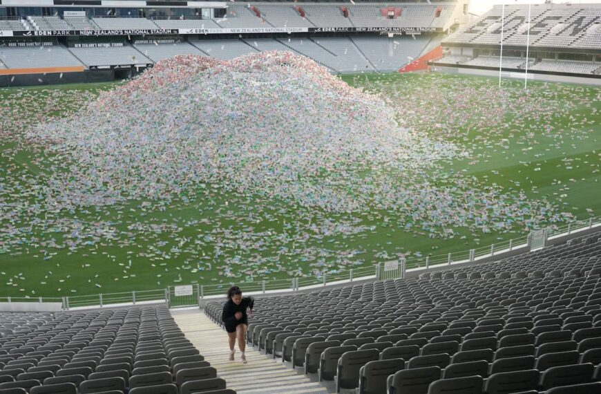 Greenpeace kicks off Plastic Free July 2024 with plastic bottle stunt in NZ