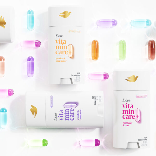 Dove’s Vitamin Care+ Gets Minimal, Colorful Packaging Courtesy of JDO