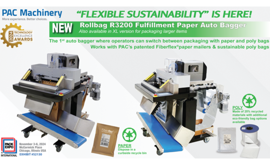 PAC Machinery Launches the Rollbag® R3200 Fulfillment Paper Automatic Bagger