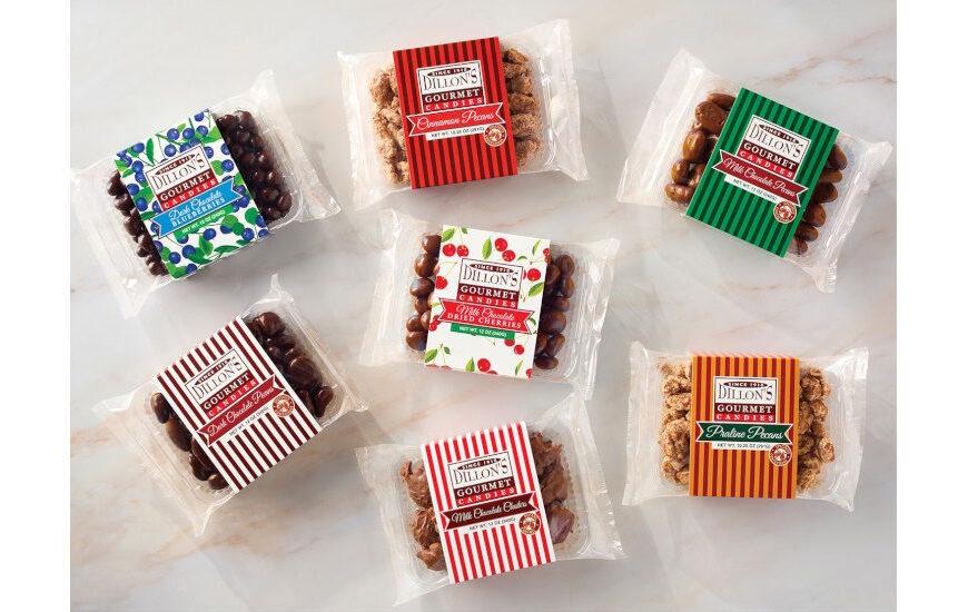 Dillon Candy Company launches new packaging for chocolate-covered fruits and nuts