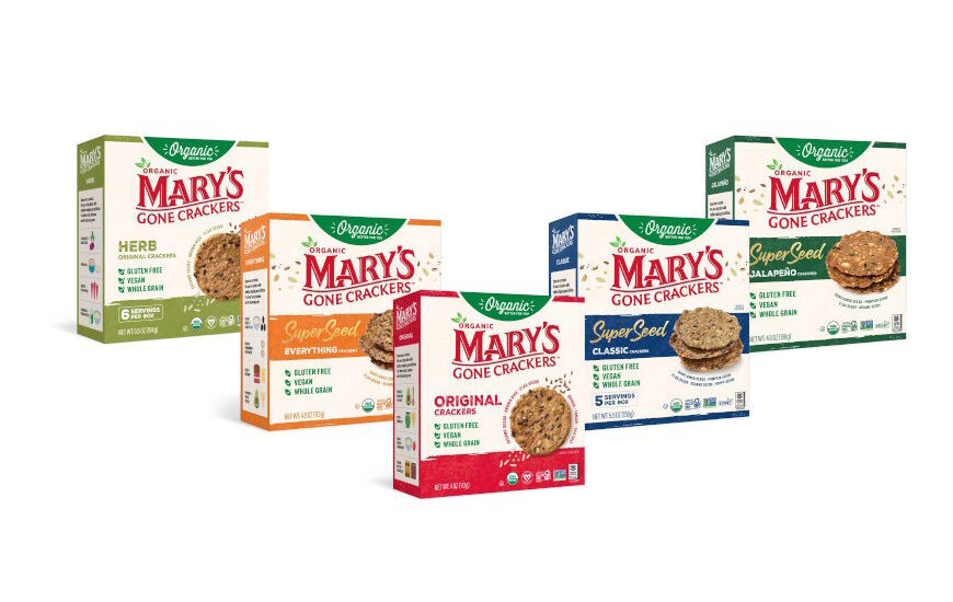 Mary's Gone Crackers unveils new packaging for Super Seed, Original varieties