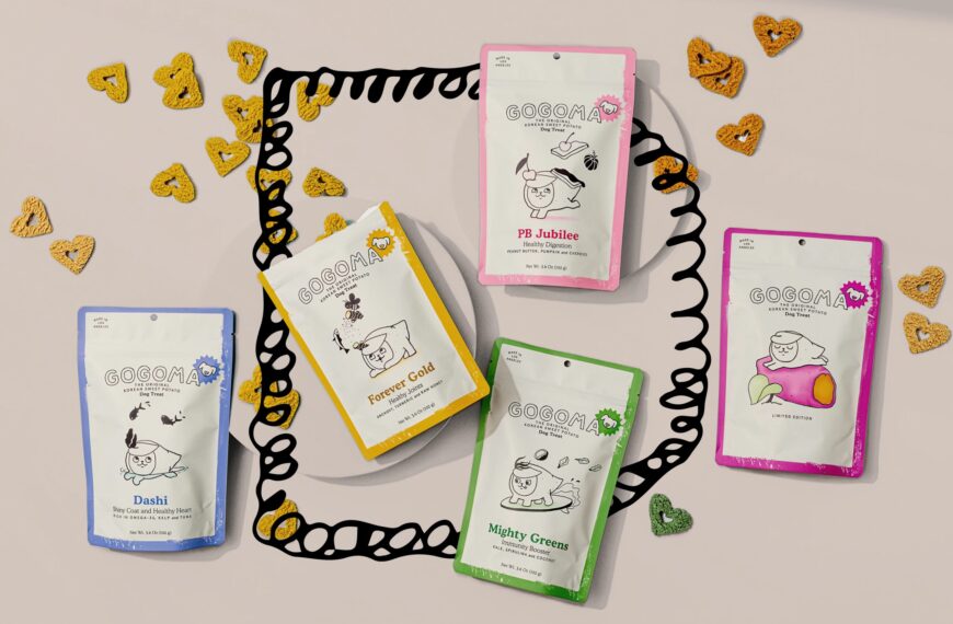 Before & After: Mamba Studio Gives Gogoma Pet Treats a Fresh Revamp and an Adorable Mascot