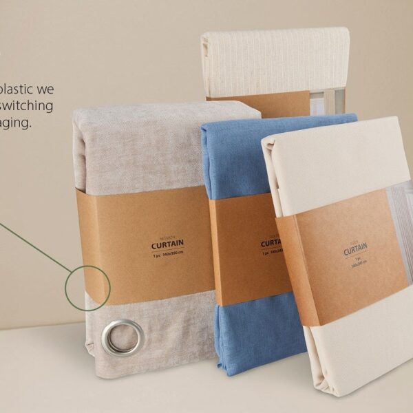 JYSK switches to cardboard bellybands for curtains