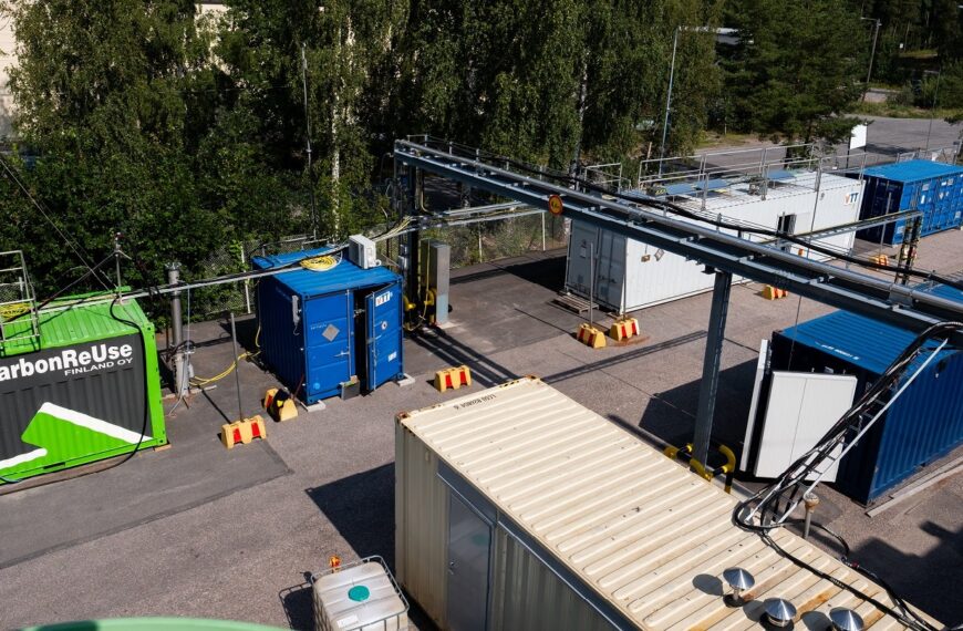 New pilot plant in Finland converts captured CO₂ into plastics 