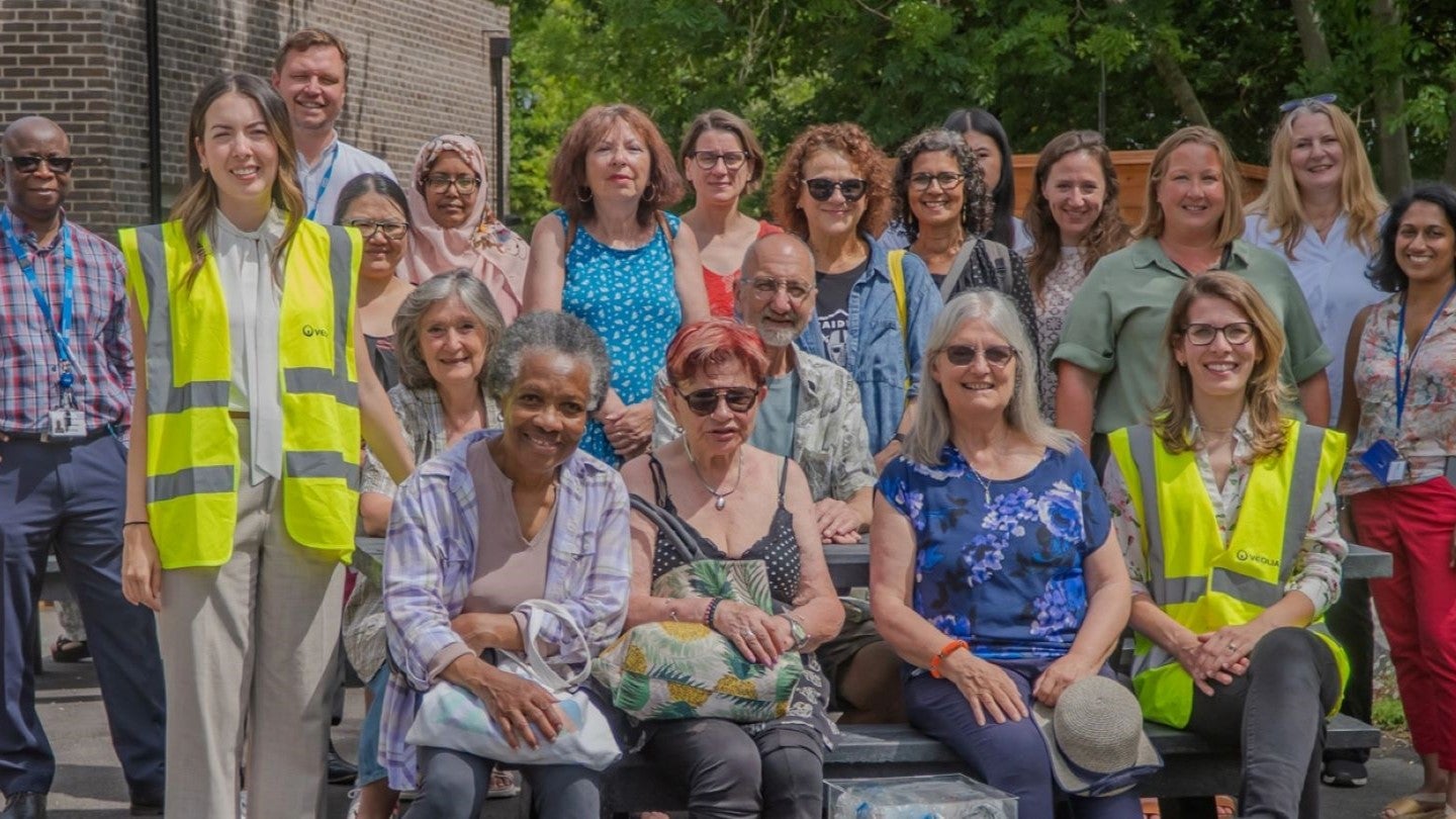 Tesco, Veolia, and Groundwork create NHS gardens from recycled plastic