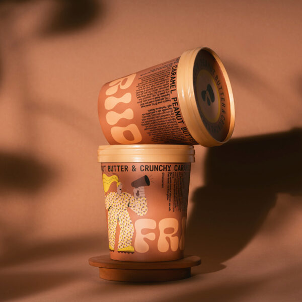 Friidu’s Plant-Based Ice Cream Delivers Indulgent Typography