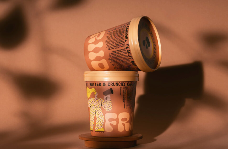 Friidu’s Plant-Based Ice Cream Delivers Indulgent Typography