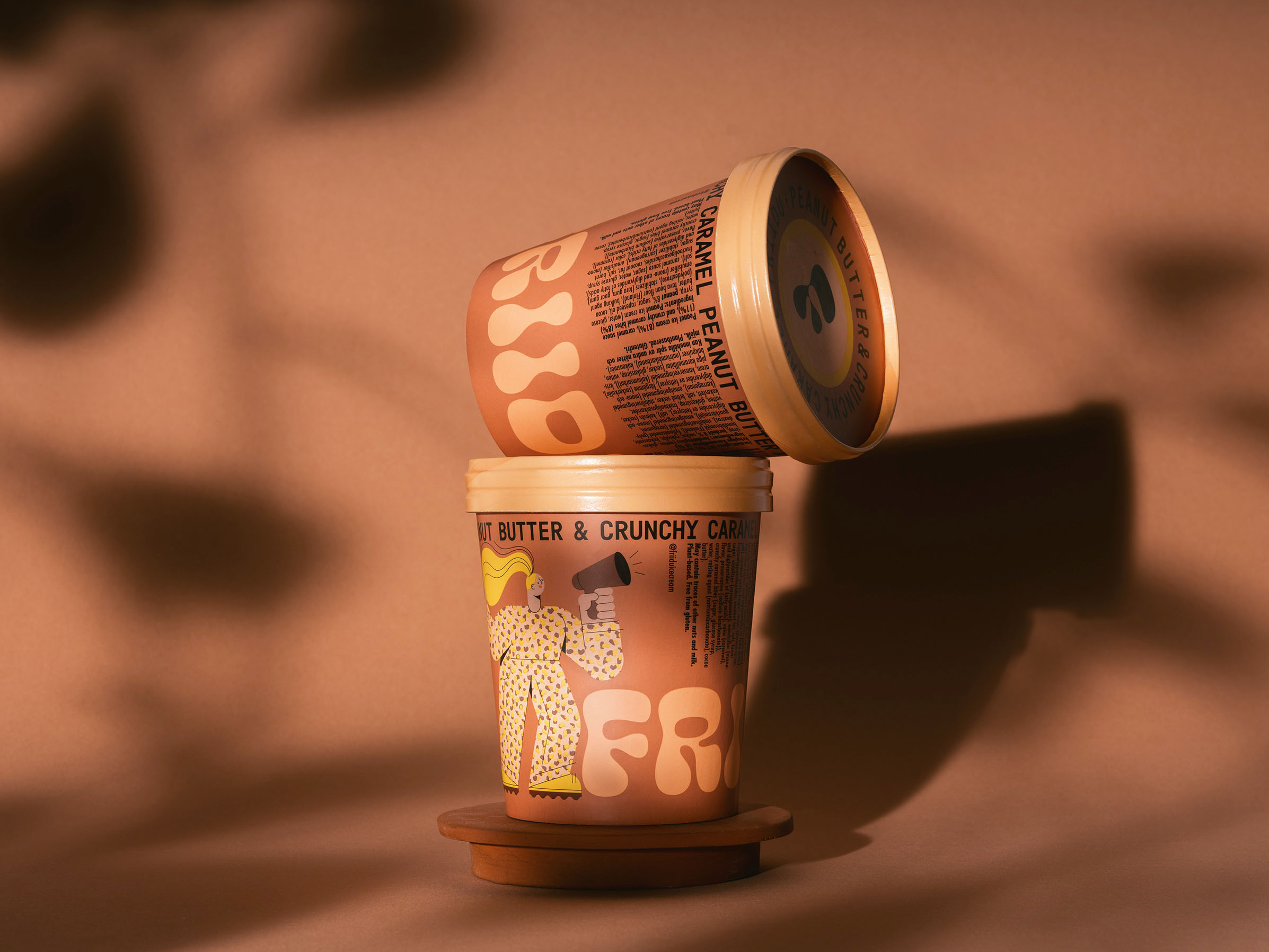 Friidu’s Plant-Based Ice Cream Delivers Indulgent Typography