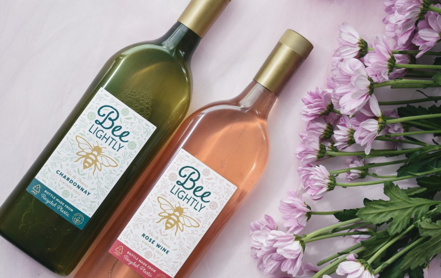 Albertsons Introduces Flat Bottle Packaging for New Bee Lightly Wines