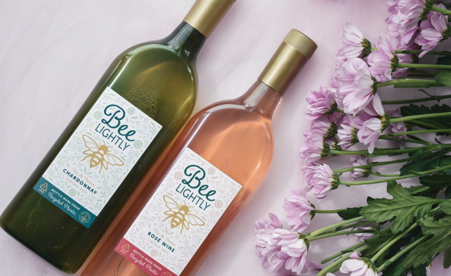 Albertsons Introduces Flat Bottle Packaging for New Bee Lightly Wines
