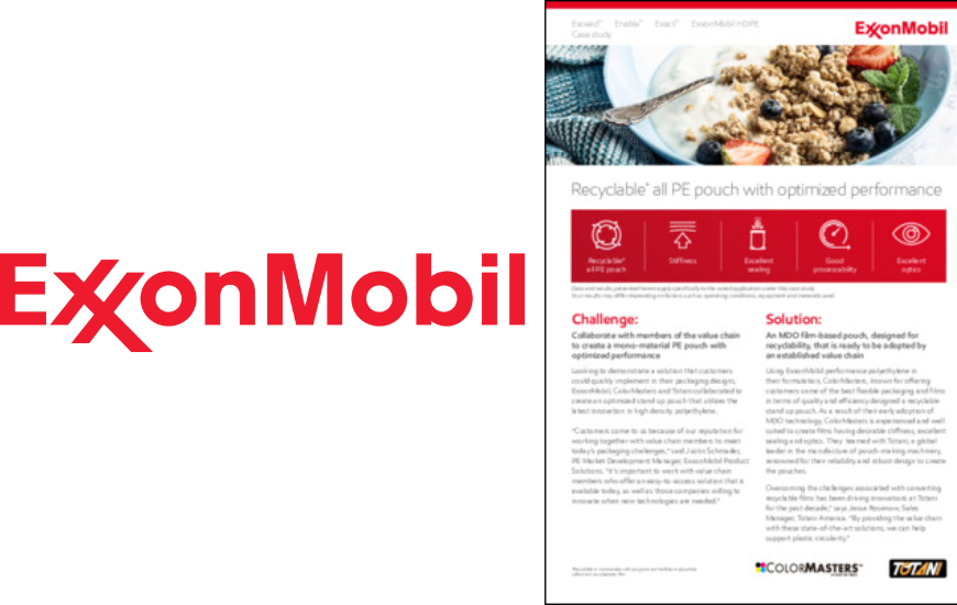 ExxonMobil Releases Case Study on Effort to Create All-PE Stand-Up Pouch