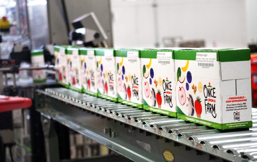 Once Upon a Farm Sees Growth with SOMIC's 424 W3 Wraparound Case Packing System