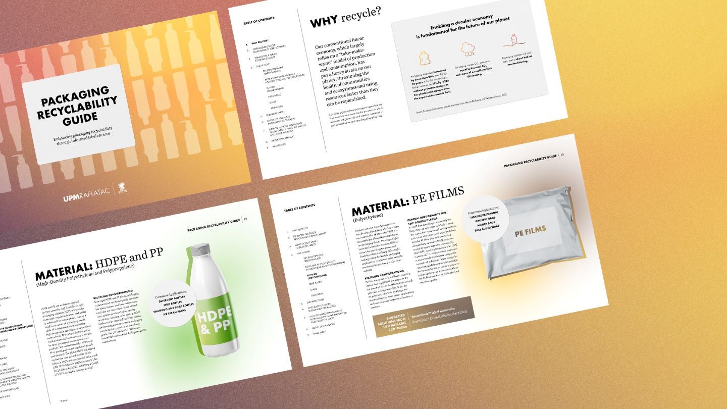 UPM Raflatac unveils guide to boost packaging recyclability