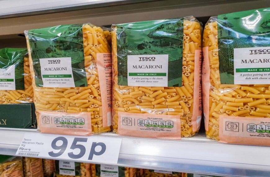 Tesco launches sustainable packaging for pasta range
