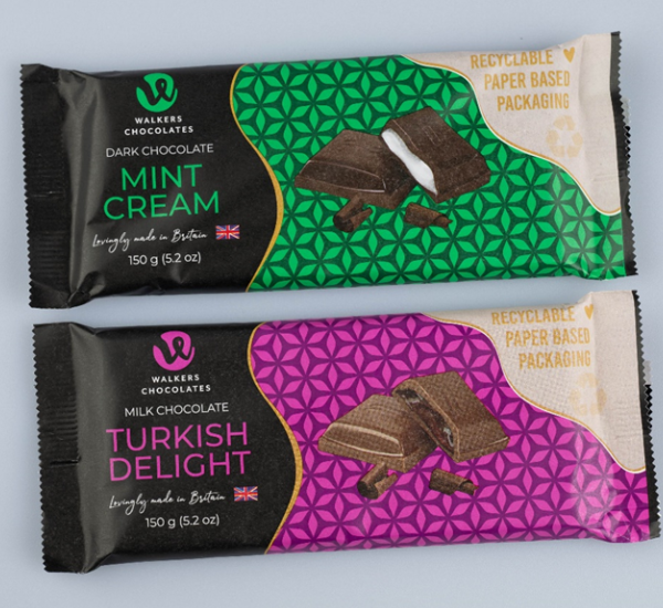 Walkers Chocolates Transitions to Recyclable Paper Wrappers for Pair of Brands