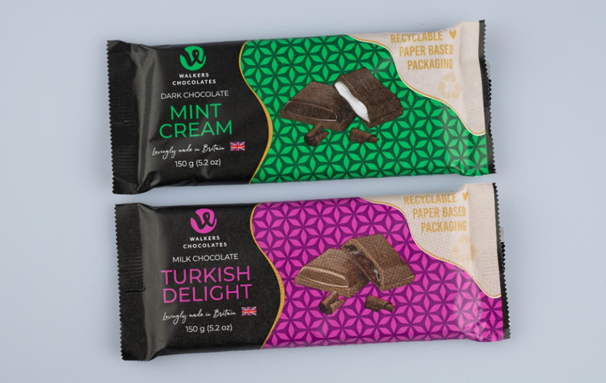 Walkers Chocolates Transitions to Recyclable Paper Wrappers for Pair of Brands