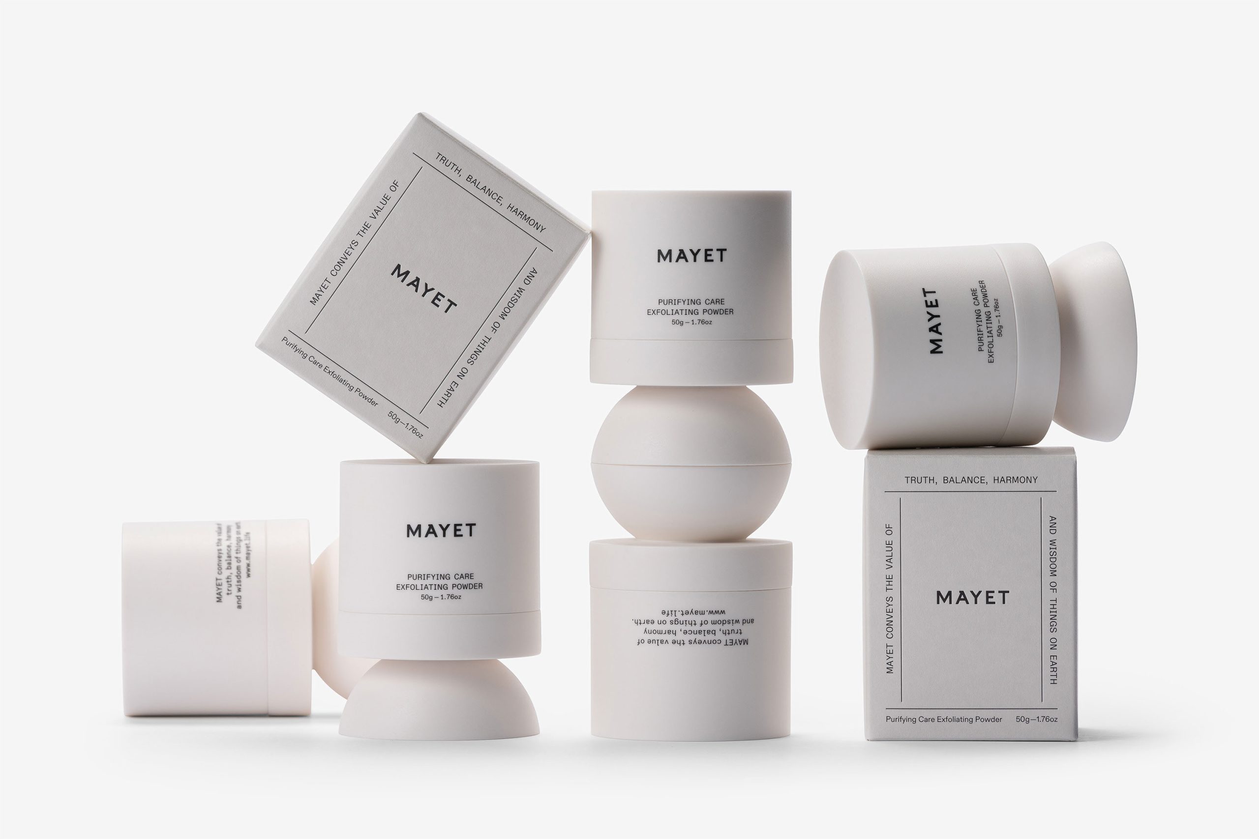 Skincare Brand Mayet Uses Architectural Columns To Symbolize Strength