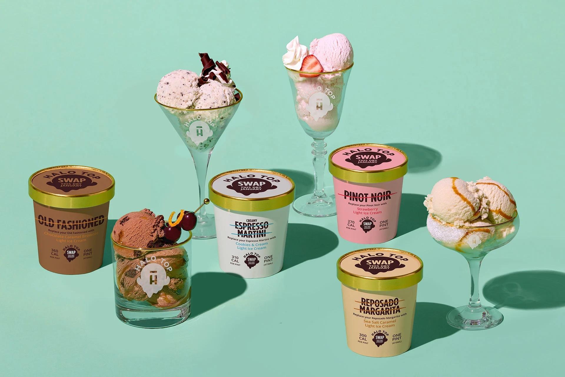For Dry January, Halo Top Encourages Folks To Swap Cocktails For Ice Cream