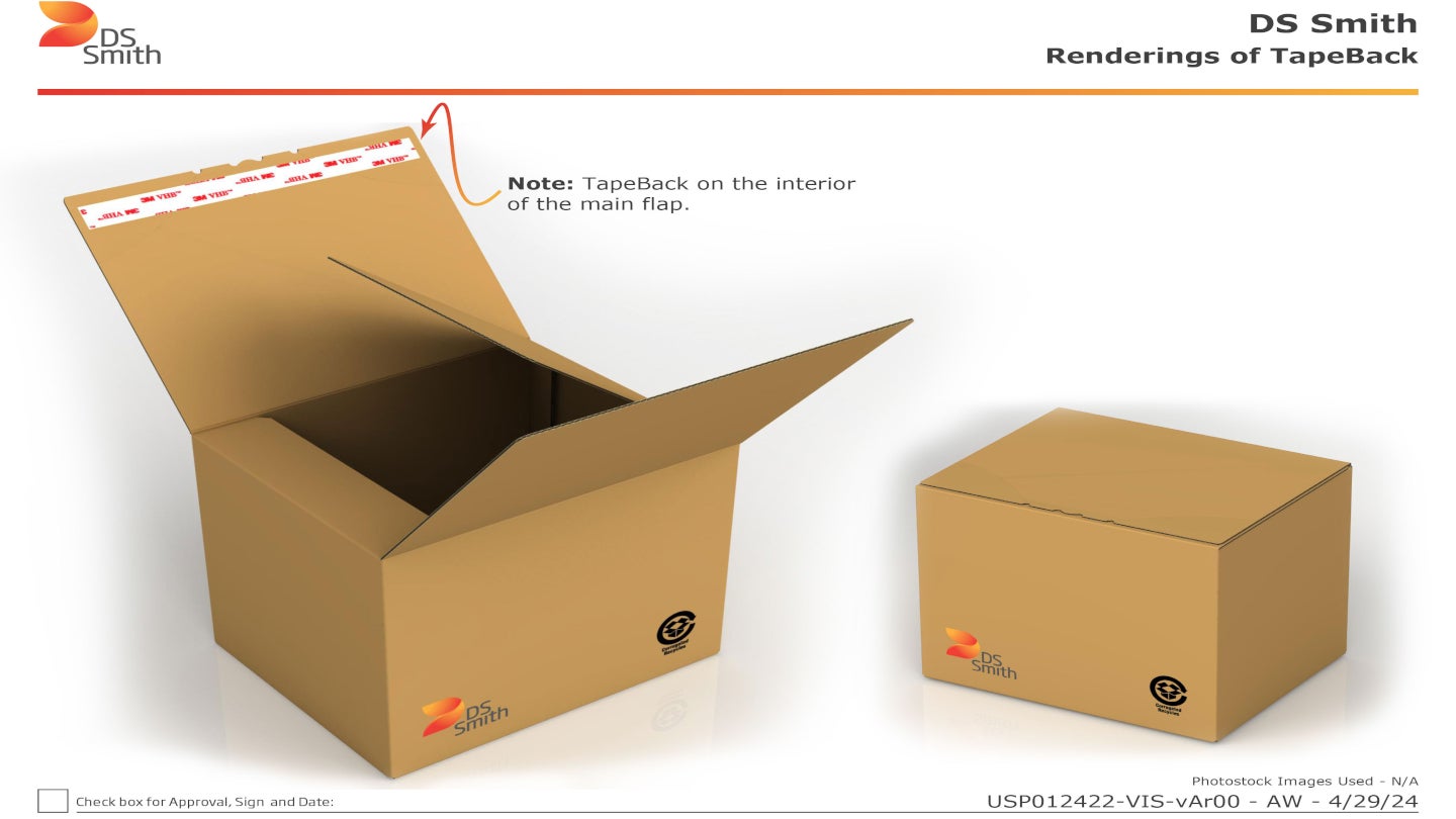 DS Smith launches Tape Back resealable packaging for e-commerce