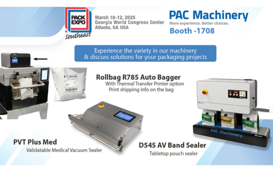 PAC Machinery to Bring Variety of Solutions to PACK EXPO Southeast