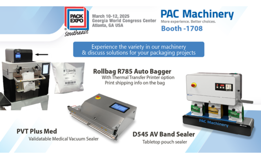PAC Machinery to Bring Variety of Solutions to PACK EXPO Southeast