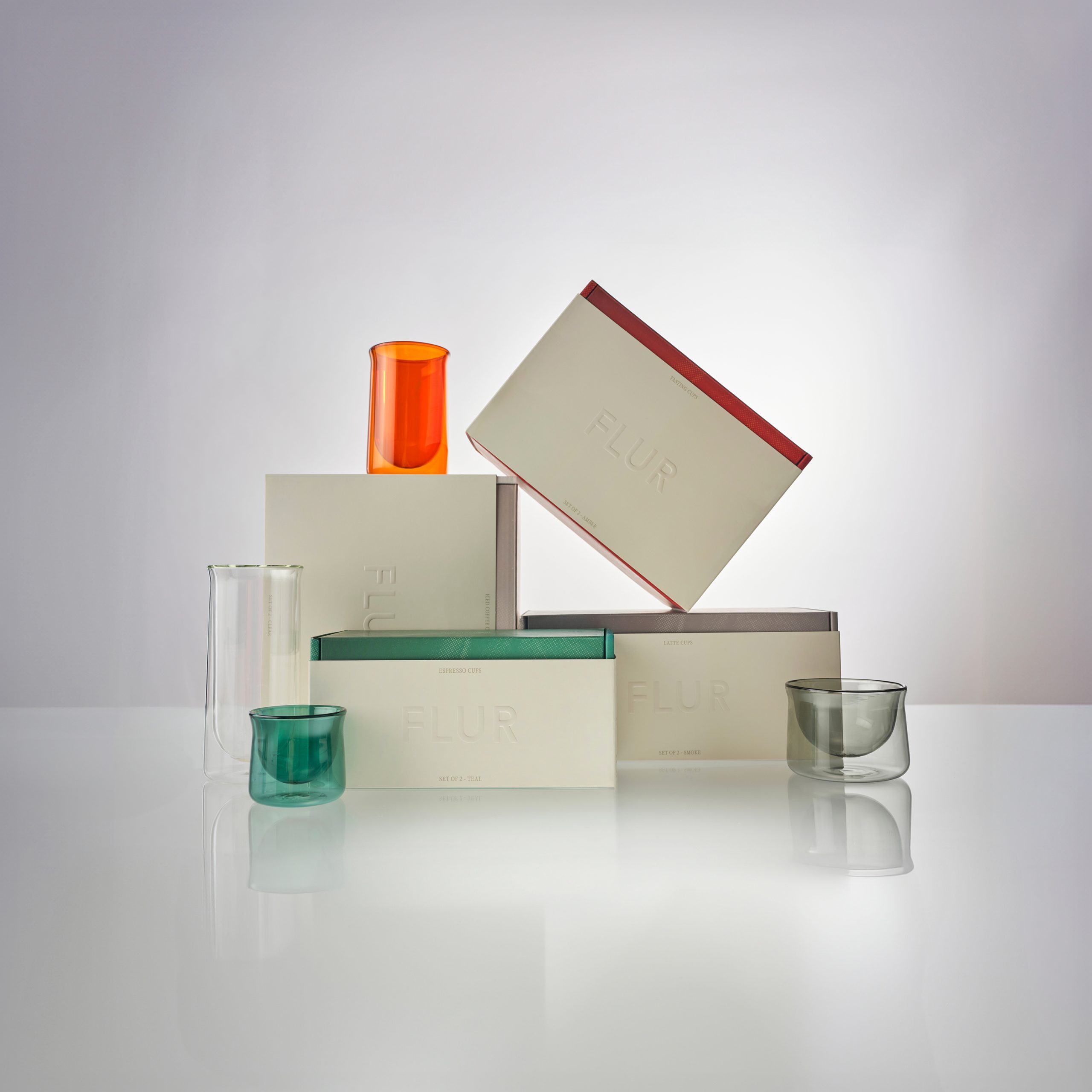 Flur Glassware Goes Sleek and Soft For Gorgeous Coffeeware Line