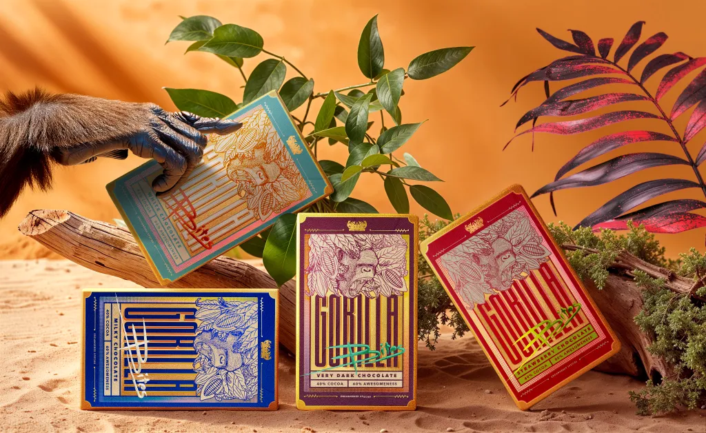 Gorilla Bites Releases Wild Luxury in Chocolate Packaging