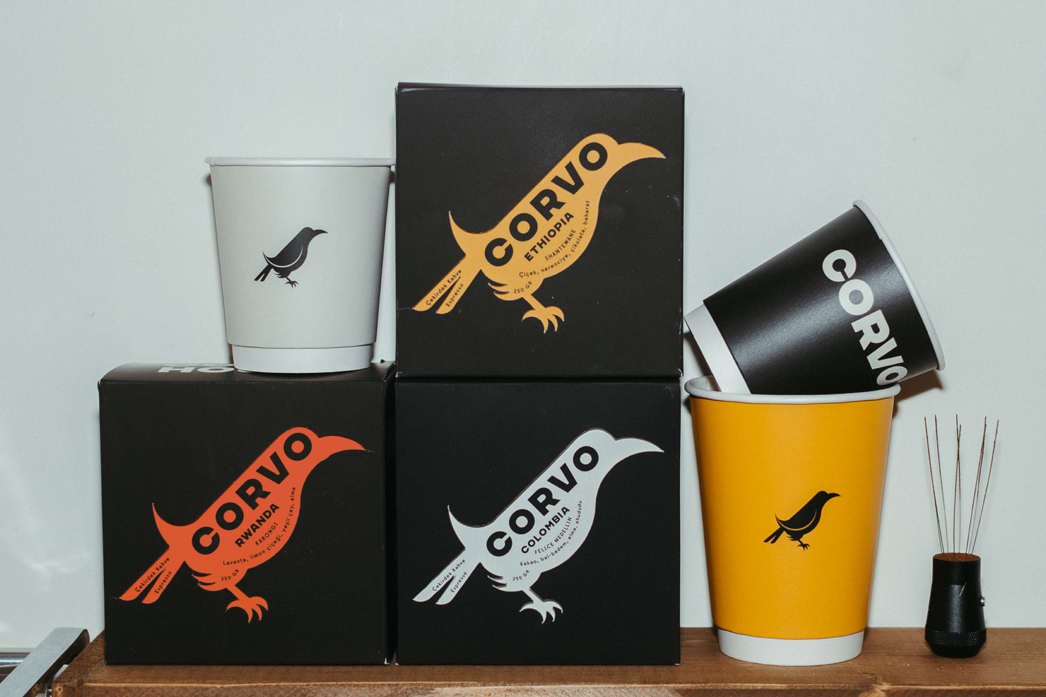 Corvo House Coffee’s Packaging Invites You To Drink Crow