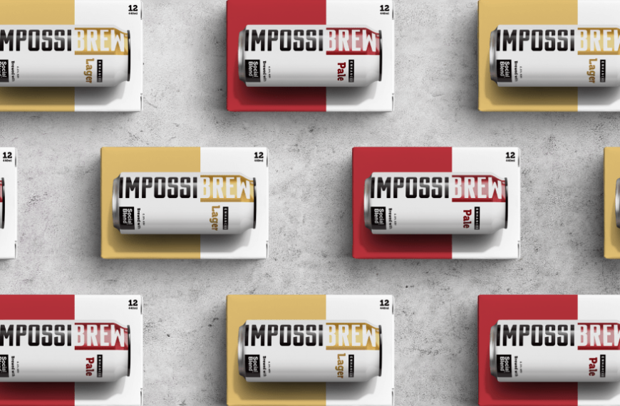 IMPOSSIBREW’s Packaging Is Bold And Blocky