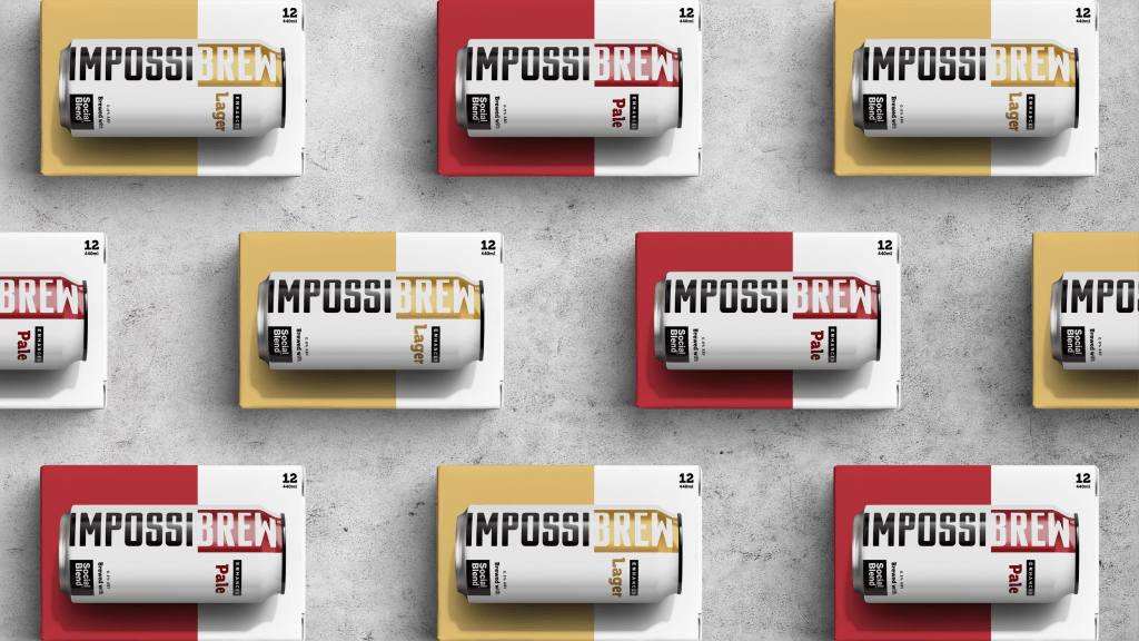 IMPOSSIBREW’s Packaging Is Bold And Blocky