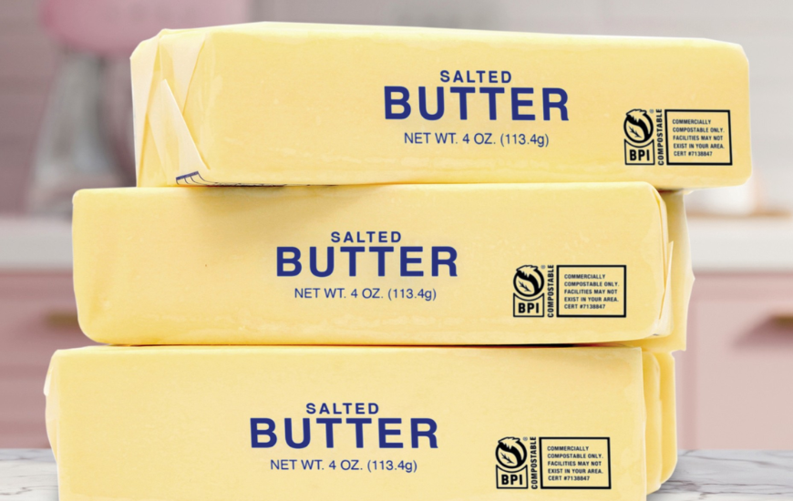 Novolex® Earns BPI Certification and FPA Gold Award for Compostable Butter Wrap