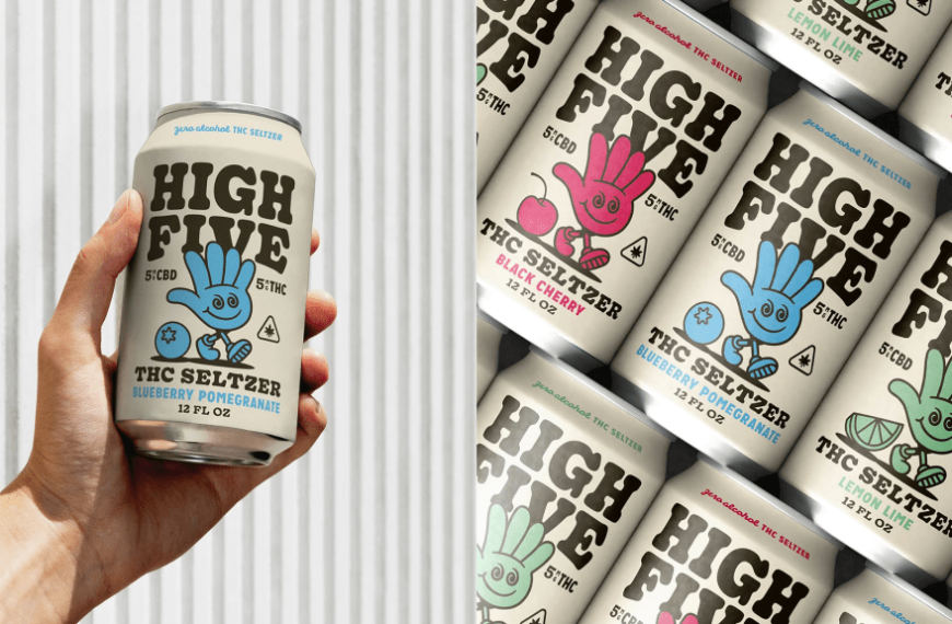 Helms Workshop’s Design For Cannabis RTD High Five Features A Fun Mascot