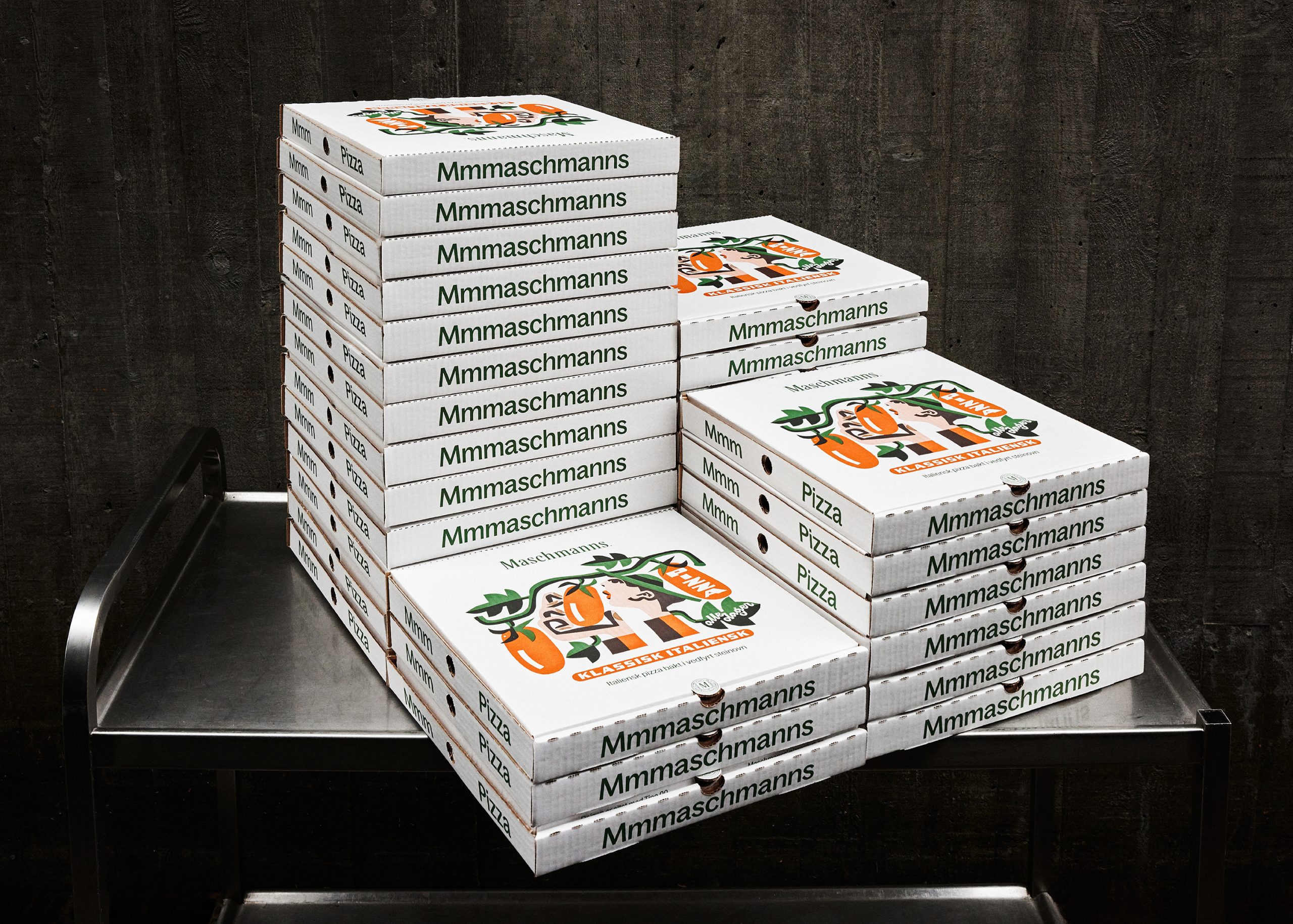 Olssøn Barbieri Delivers a Light and Airy Pizza Box for Maschmanns