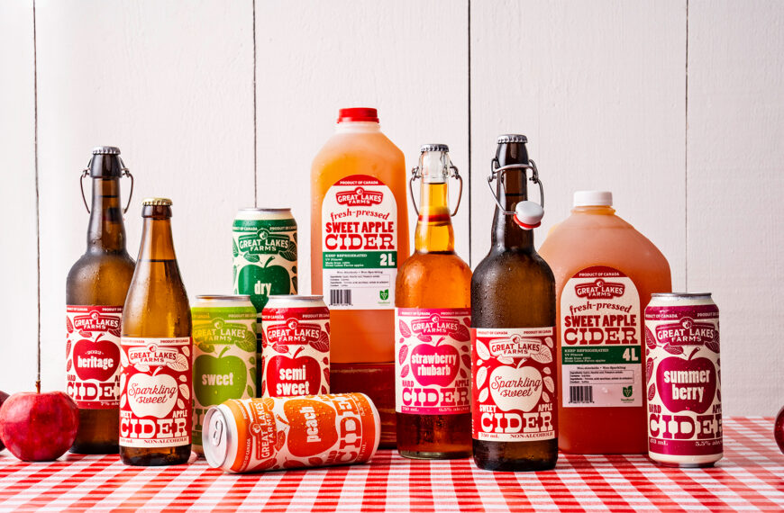 Big Apples and Bold Type Bring Farmstand Energy to Great Lakes Farms Cider