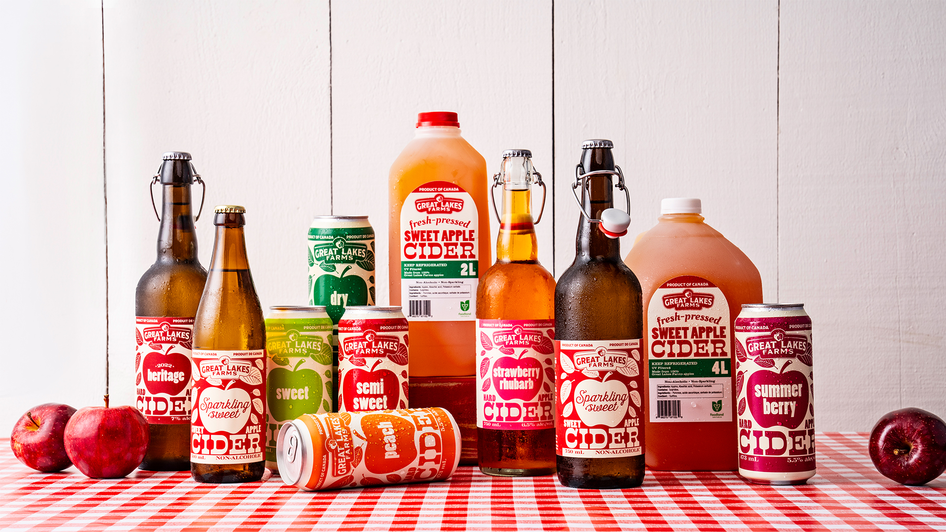 Big Apples and Bold Type Bring Farmstand Energy to Great Lakes Farms Cider