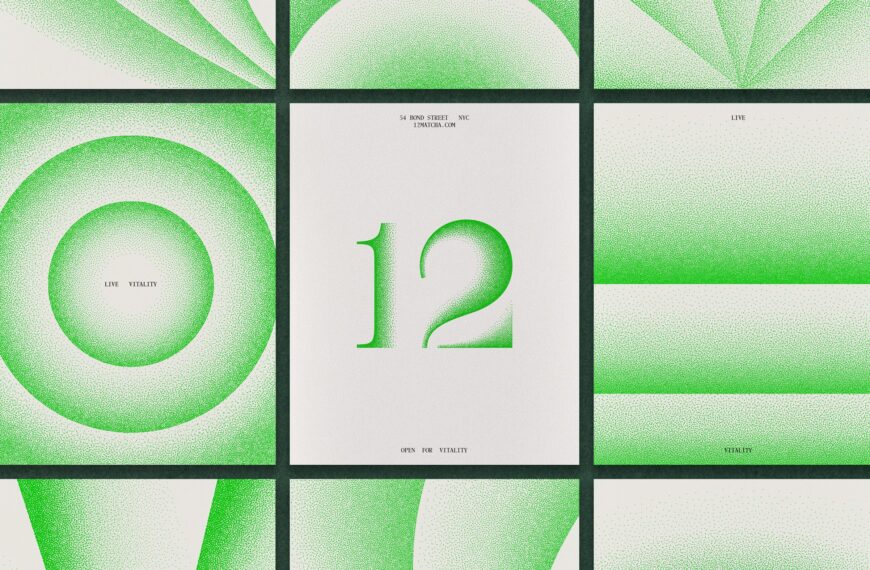 Base Design Says It’s Easy Being Green With Visual Identity for 12’s Matcha Line