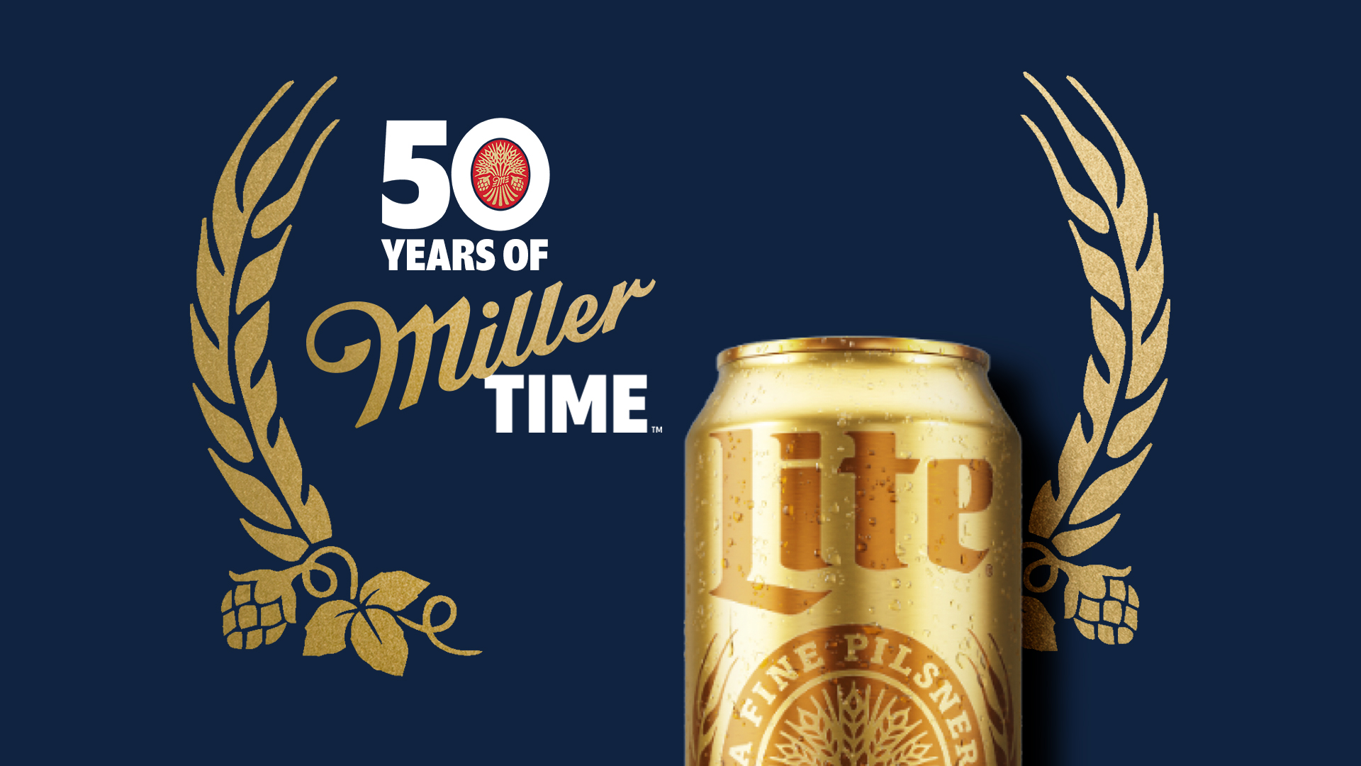 Miller Lite Celebrates 50 Years With Limited Edition Gold Cans