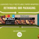 KIND pilots recyclable paper wrapper for snack bars in US