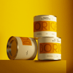 Borige Opts For Elegantly Bold Tins and Oversized type