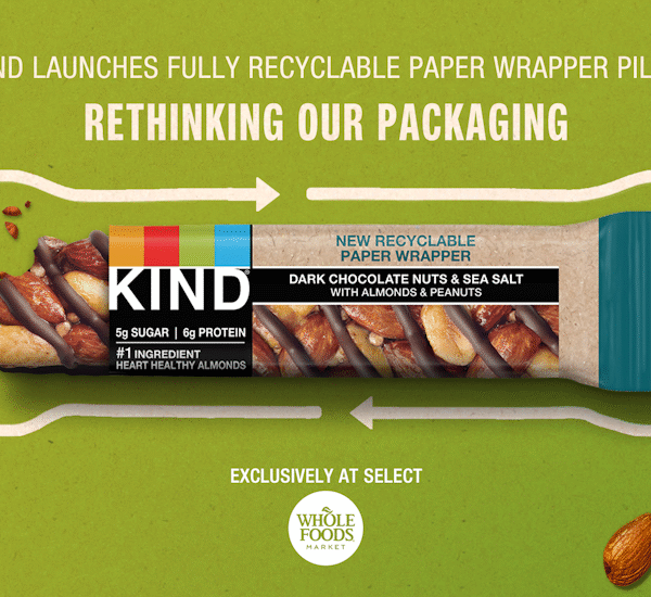 Kind launches fully recyclable paper wrapper