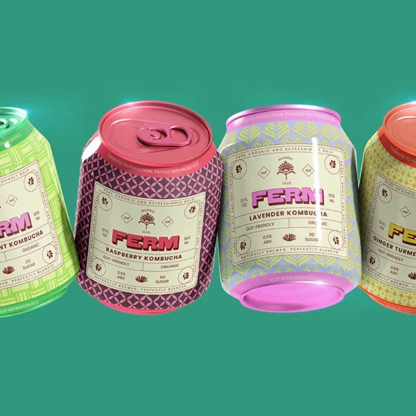 Ferm Kombucha’s Pattern-Packed Cans Make Fermentation More Fun