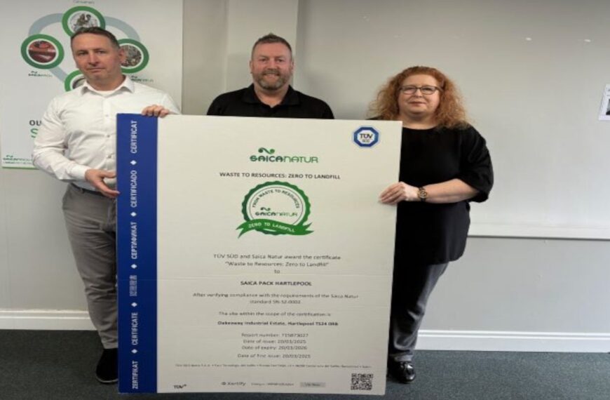Saica Group’s Hartlepool plant in UK earns Zero to Landfill Certificate