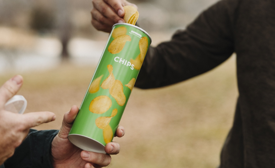 Sonoco Unveils New Paper Can with Paper Bottom in North America