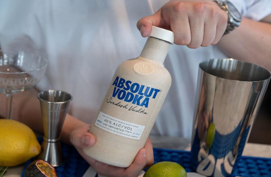 Absolut trials paper-based cap and bottle