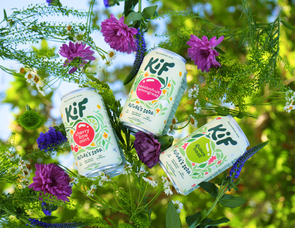 Kif’s Playful Cans Turn Your Probiotic Fix Into a Backyard Garden Party