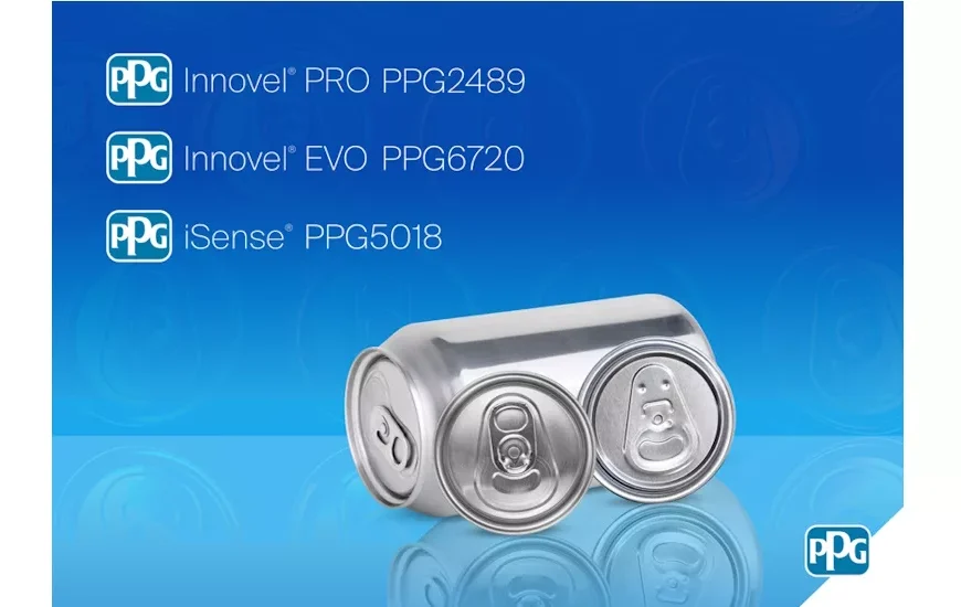 PPG adds BPA-NI beverage can end coatings to PPG INNOVEL and PPG iSENSE series