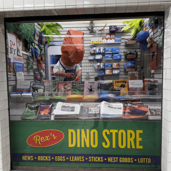 Dino Bodega Claws Its Way Into NYC Subway Station