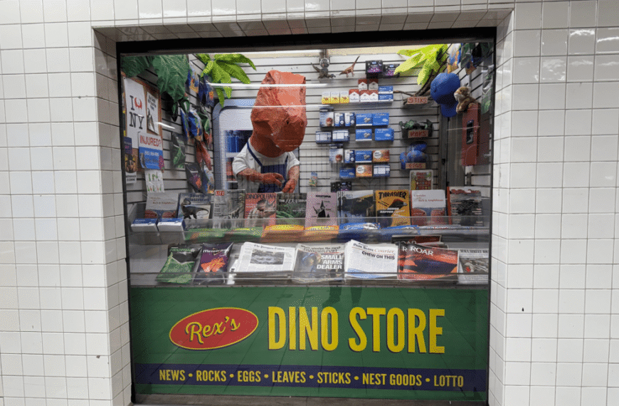 Dino Bodega Claws Its Way Into NYC Subway Station