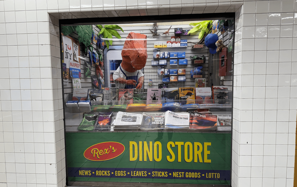 Dino Bodega Claws Its Way Into NYC Subway Station